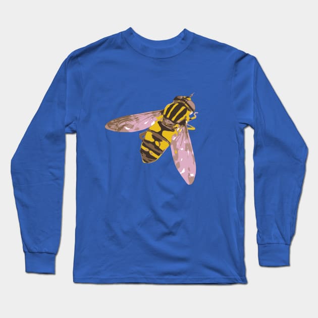 Hoverfly vector illustration Long Sleeve T-Shirt by Bwiselizzy